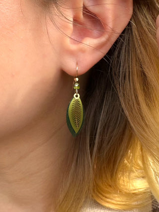 Adajio Green Leaf Earrings