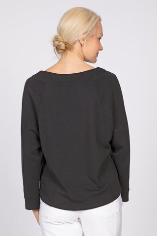 Olivia by Habitat Black Featherlux Knit Stitch Pullover 2