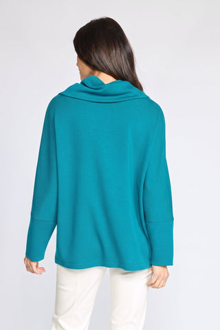 Olivia by Habitat Draped Cowl Neck Pocket Tunic Teal 5