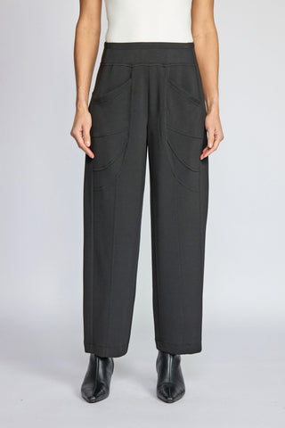 Olivia by Habitat Border Stitch Soft Knit Pant Black