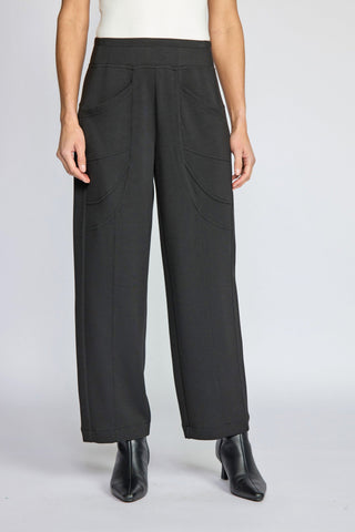 Olivia by Habitat Border Stitch Soft Knit Pant Black 2