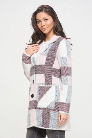 Passion Plaid Sweater Coat