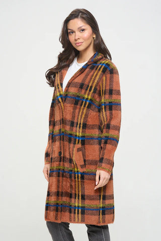 Breyer Plaid Sweater Coat