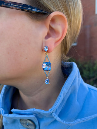 Blue Crystal Earrings