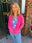Heathered Bright Hot Pink
