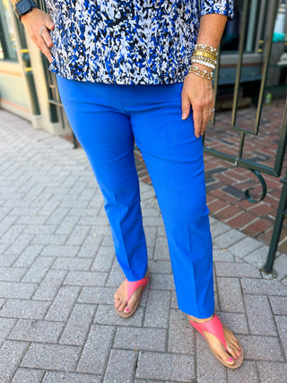 Bangladine by Lulu B Blue Pull-On Ankle Pant