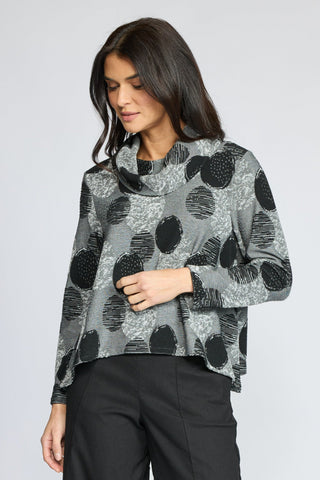 Olivia by Habitat Dot Jacquard Cowl Neck Top Ivory 2