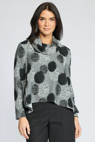 Olivia by Habitat Dot Jacquard Cowl Neck Top Ivory 4