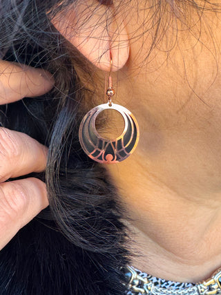 Adajio Black and Rose Gold Earrings