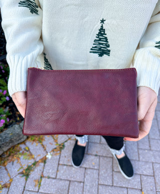 Wine Crossbody Wristlet