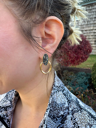 Gold Hematite Earrings