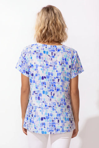 Escape by Habitat Regatta Rayon Blue Sea Glass Pleated Pullover
