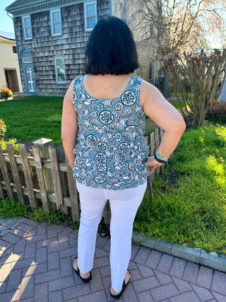 Lulu B Cha Cha Black Gingham Shells Tank