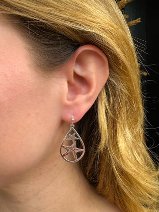 Silver Starfish Earrings