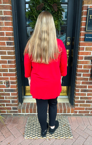 Lulu B Red Button Tunic