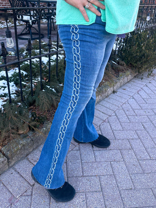 Bambu Soft Flare with Side Embroidery