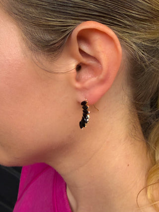 Black Crescent Earring