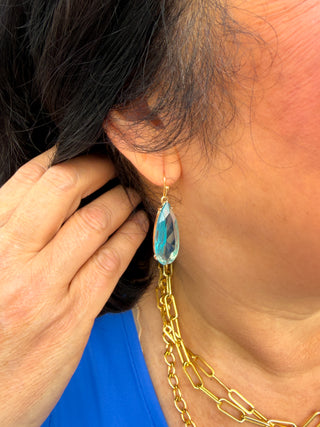Aqua Crystal Earrings