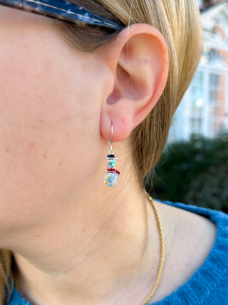 Snowman Crystal Earrings