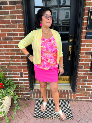 Bangladine by Lulu B Clear Pink Scallop Skort