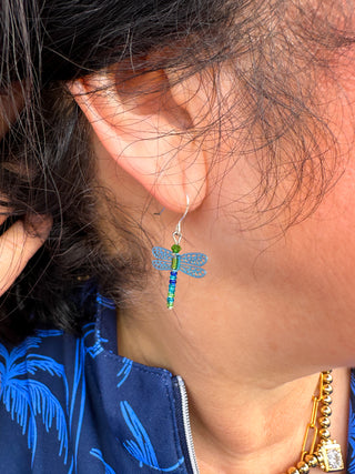 Sienna Sky Beaded Dragonfly Earrings