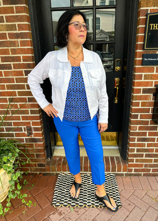 Bangladine by Lulu B Deep Sea Contemporary Capris