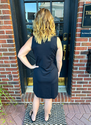 black shift dress sleeveless Cut In Shift Maxi Dress