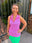 Pink and Green Daisy