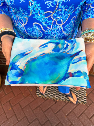 Watercolor Crab Crossbody Bag