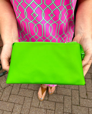 Simple Green Clutch Bag