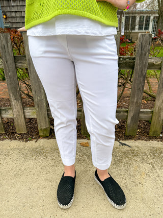 Bangladine by Lulu B White Contemporary Capris