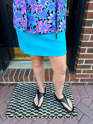 Bangladine by Lulu B Clear Turquoise Skort