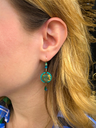 Adajio Teal Sun Earrings