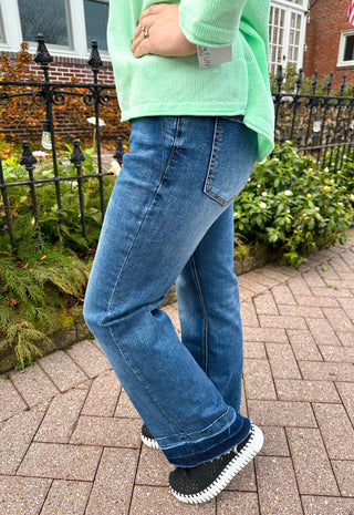 EverStretch Baby Bootcut Ankle with Contrast Bottom Jeans