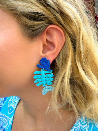 Blue Fish Earrings