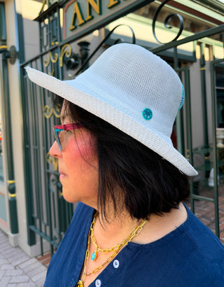 Beachtime by Lulu B White Sun Hat