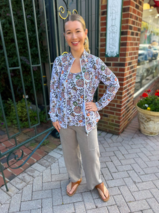 Lulu B Rustic Bloom Zip Jacket