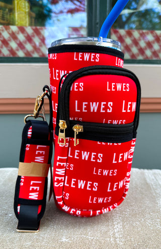 Handle Water Bottle Carrier - Red Lewes