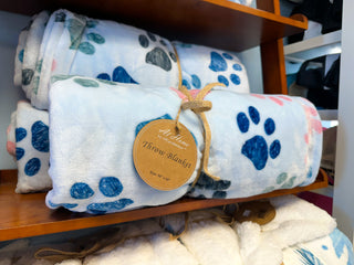 Plush Dog Paws Throw Blanket