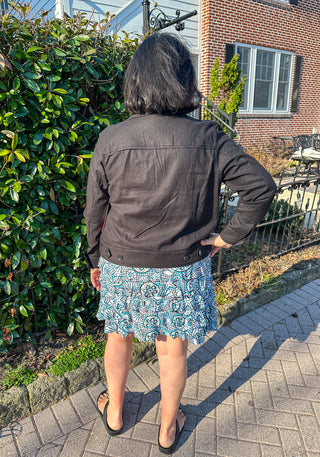 Lulu B Black Gingham Shells Cha Cha Dress