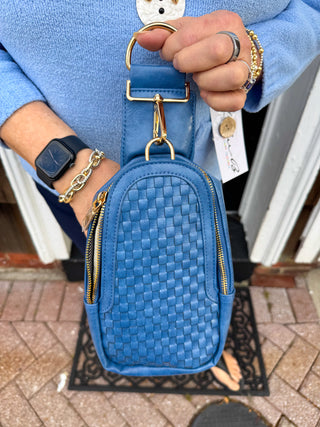 Waverly Woven Sling Bag Blue