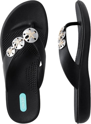 OkaB Mellita Licorice Sand Dollar Sandals