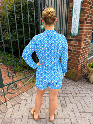 Lulu B Turtle Lattice UPF 50+ 5" Shorts with Pockets