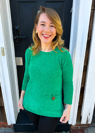 Lulu B Emerald Chenille Pullover