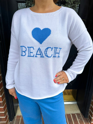 Beach Heart Pullover Sweater