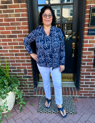 Bangladine by Lulu B White Pull-On Ankle Pant