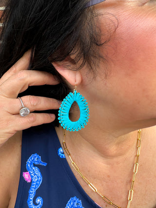 Turquoise Woven Earrings