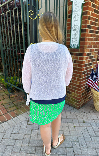Lulu B Clear Kelly Lattice Zip Skort