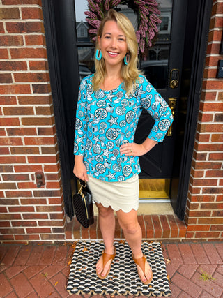 Bangladine by Lulu B Stone Scallop Skort