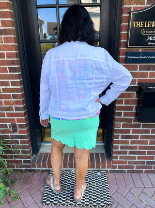 Lulu B White Linen Jacket